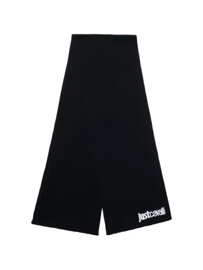 Just Cavalli Logo Scarf In Green