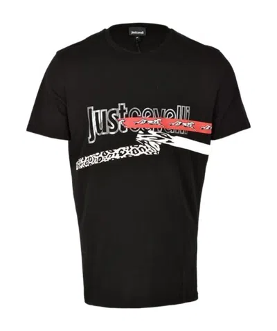 Just Cavalli Logo Short Sleeved T-shirt In Black