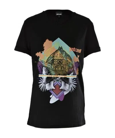 Just Cavalli Logo Short-sleeved T-shirt In Black