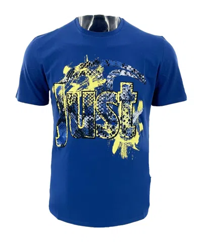 Just Cavalli Logo Short-sleeved T-shirt In Blue