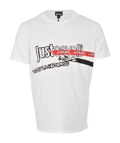 Just Cavalli Logo Short Sleeved T-shirt In White