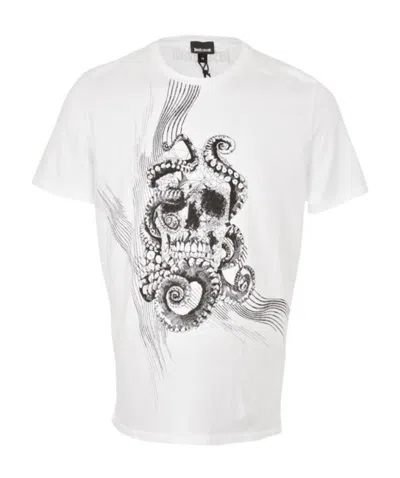 Just Cavalli Logo Short-sleeved T-shirt In White