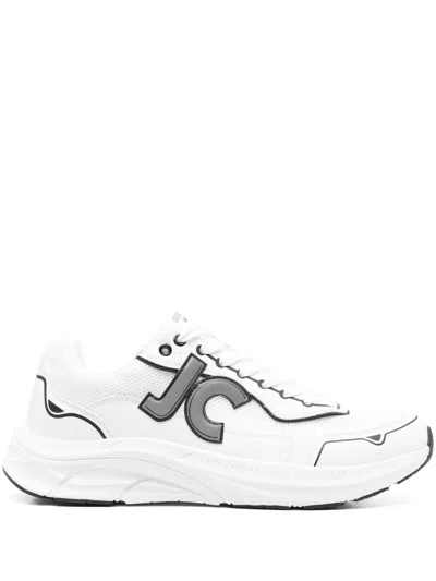 Just Cavalli Logo Sneaker In White