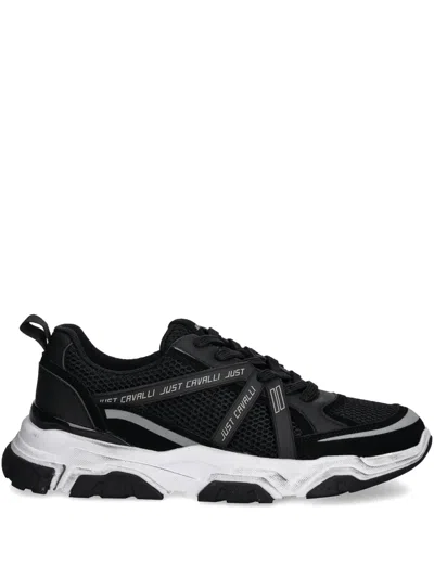 Just Cavalli Logo Sneakers In Black