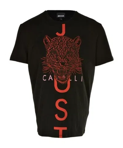 Just Cavalli Logo T-shirt In Black