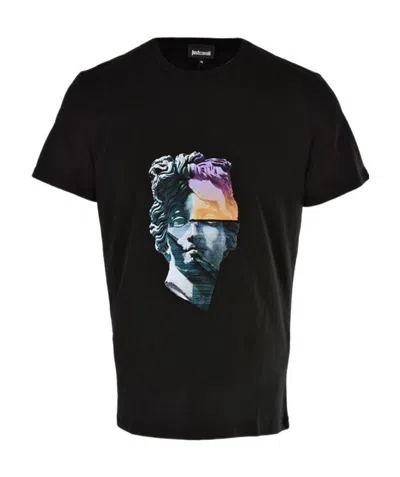Just Cavalli Logo T-shirt In Black