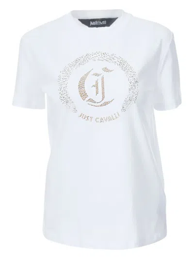 Just Cavalli Logo T-shirt In White