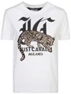 Just Cavalli Woman T-shirt White Size S Cotton In White