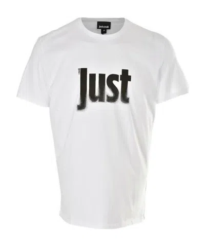 Just Cavalli Logo T-shirt In White
