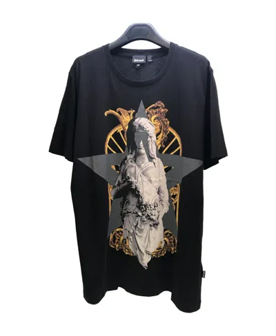 Just Cavalli Logo T-shirt With Round Neck In Black