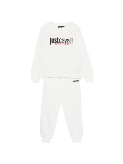 Just Cavalli Kids' Logo Tracksuit In White