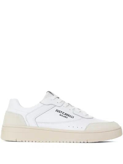 Just Cavalli Logo Trainers In White
