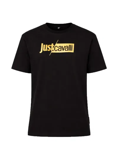Just Cavalli Logo T-shirt In Black