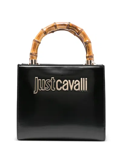 Just Cavalli Logo-detail Tote Bag In Black