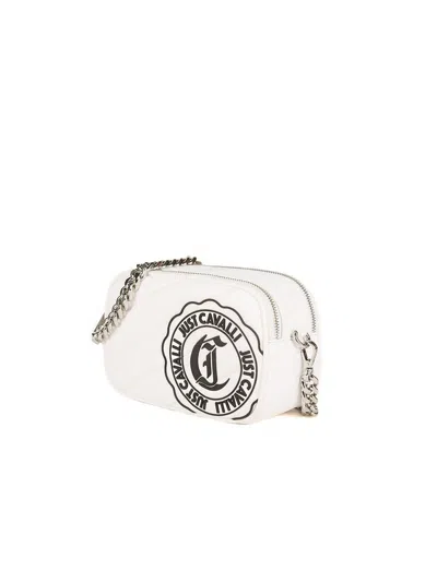 Just Cavalli Logo-emblazoned Crossbody Bag In White
