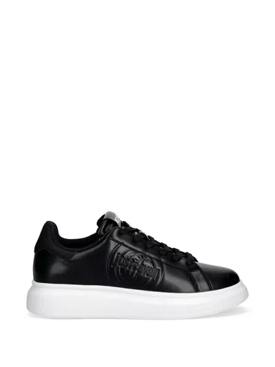 Just Cavalli Logo-embossed Sneakers In Black