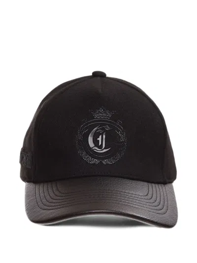 Just Cavalli Logo-embroidered Baseball Cap In Black