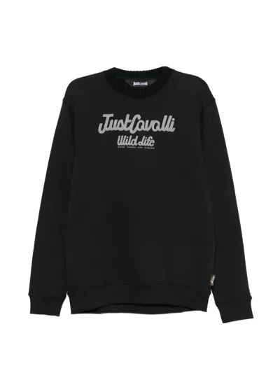 Just Cavalli Logo-embroidered Sweater In Multi