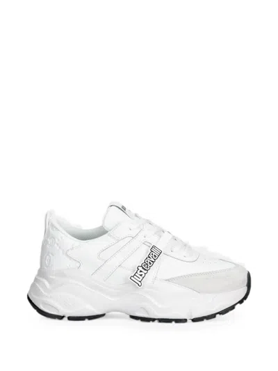 Just Cavalli Logo-patch Sneakers In White