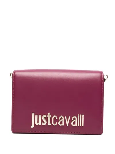 Just Cavalli Logo-plaque Shoulder Bag In Red