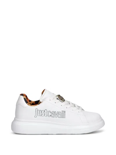 Just Cavalli Logo-plaque Sneakers In White