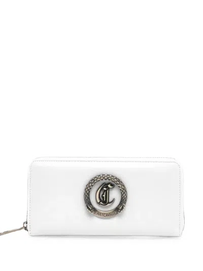 Just Cavalli Logo-plaque Zip-around Wallet In White
