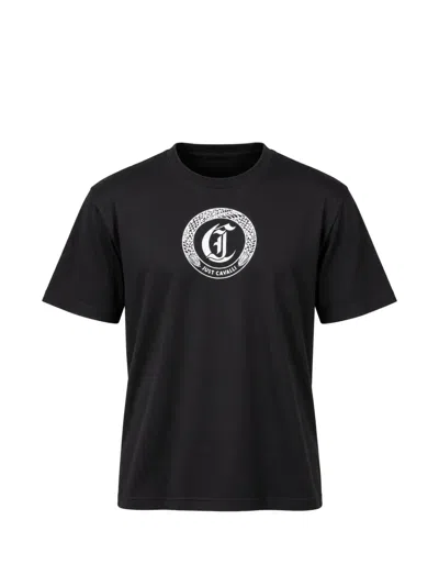 Just Cavalli Logo-print Cotton T-shirt In Black