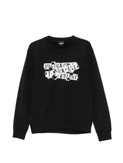 Just Cavalli Logo-print Sweatshirt In Black