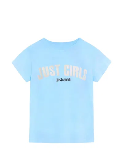 Just Cavalli Logo-print T-shirt In Blue