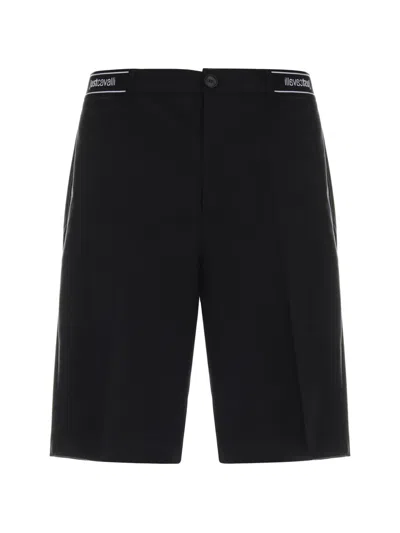 Just Cavalli Logo-waistband Shorts In Multi