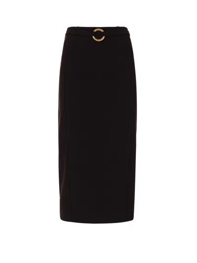 Just Cavalli Ring-detail Pencil Midi Skirt In Black