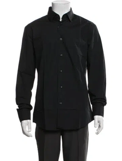 Pre-owned Just Cavalli Long Sleeve Dress Shirt In Black
