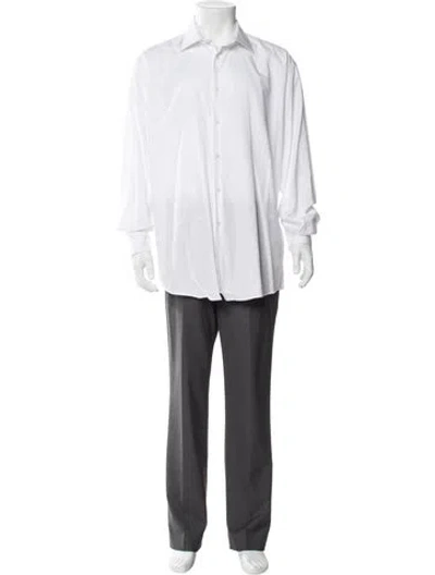 Pre-owned Just Cavalli Long Sleeve Dress Shirt In White