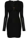 Just Cavalli Fitted Minidress In Black