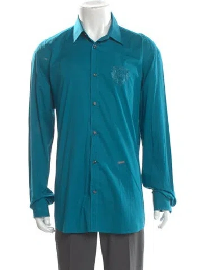Pre-owned Just Cavalli Long Sleeve Shirt In Blue