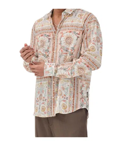 Just Cavalli Long-sleeve Shirt With Ornamental Print In Multi