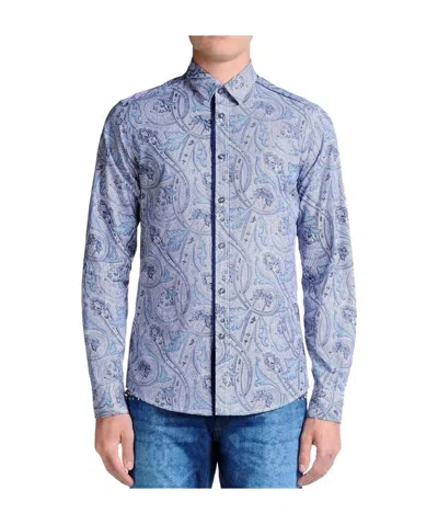 Just Cavalli Long-sleeved Shirt In Blue