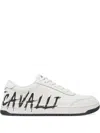 Just Cavalli Low-top Sneakers With Bold Logo Detailing In White