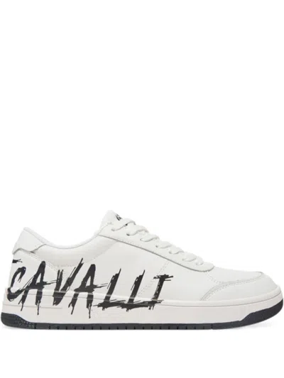 JUST CAVALLI LOW-TOP SNEAKERS WITH BOLD LOGO DETAILING