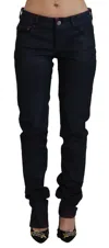 Just Cavalli Sleek Black Low Waist Denim Pants In Black