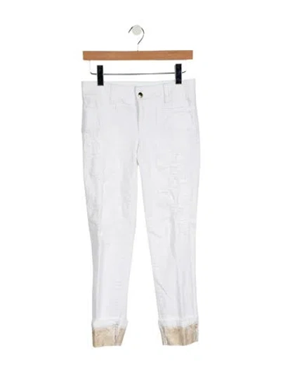 Pre-owned Just Cavalli Low-rise Skinny Leg Jeans In White