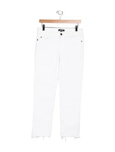 Pre-owned Just Cavalli Low-rise Straight Leg Jeans In White