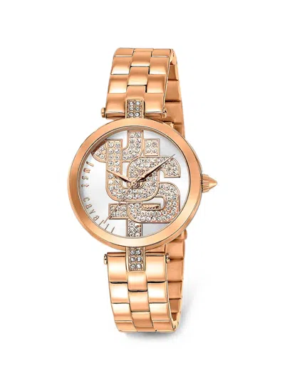 Just Cavalli Maiuscola 32mm Watch In Gold