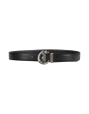 Just Cavalli Man Belt Black Size 34 Leather In Black