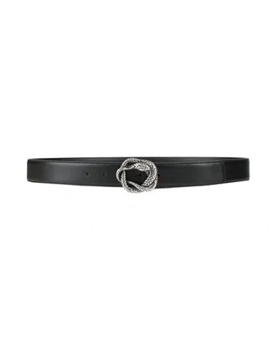 Just Cavalli Man Belt Black Size 38 Calfskin