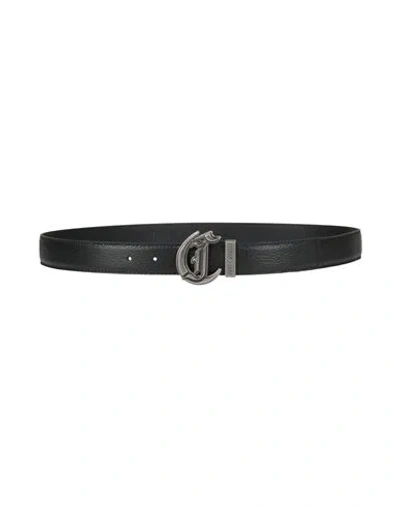 Just Cavalli Man Belt Black Size 38 Leather