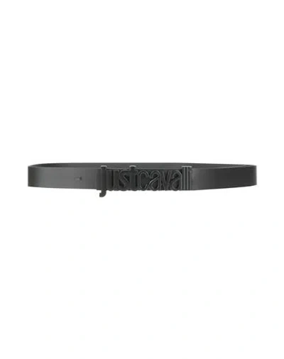 Just Cavalli Man Belt Black Size 39.5 Calfskin