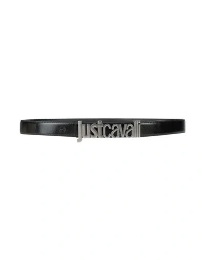 Just Cavalli Man Belt Black Size 39.5 Calfskin