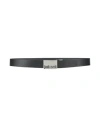 Just Cavalli Man Belt Black Size 39.5 Calfskin In Black