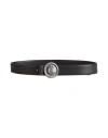 Just Cavalli Man Belt Black Size 39.5 Leather In Black